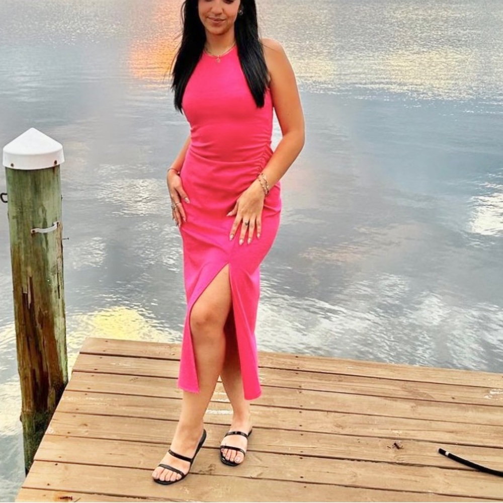 A New Day Pink Ruched Dress